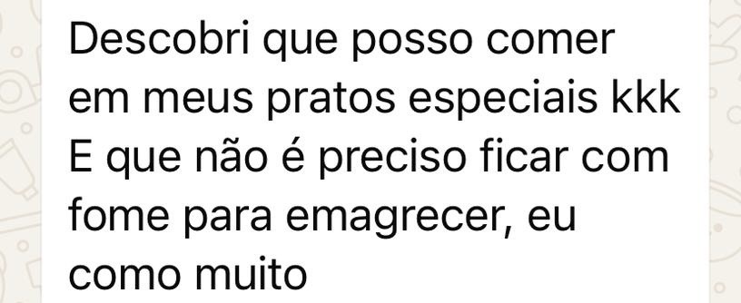 Depoimento paciente - resultados de peso sem passar fome